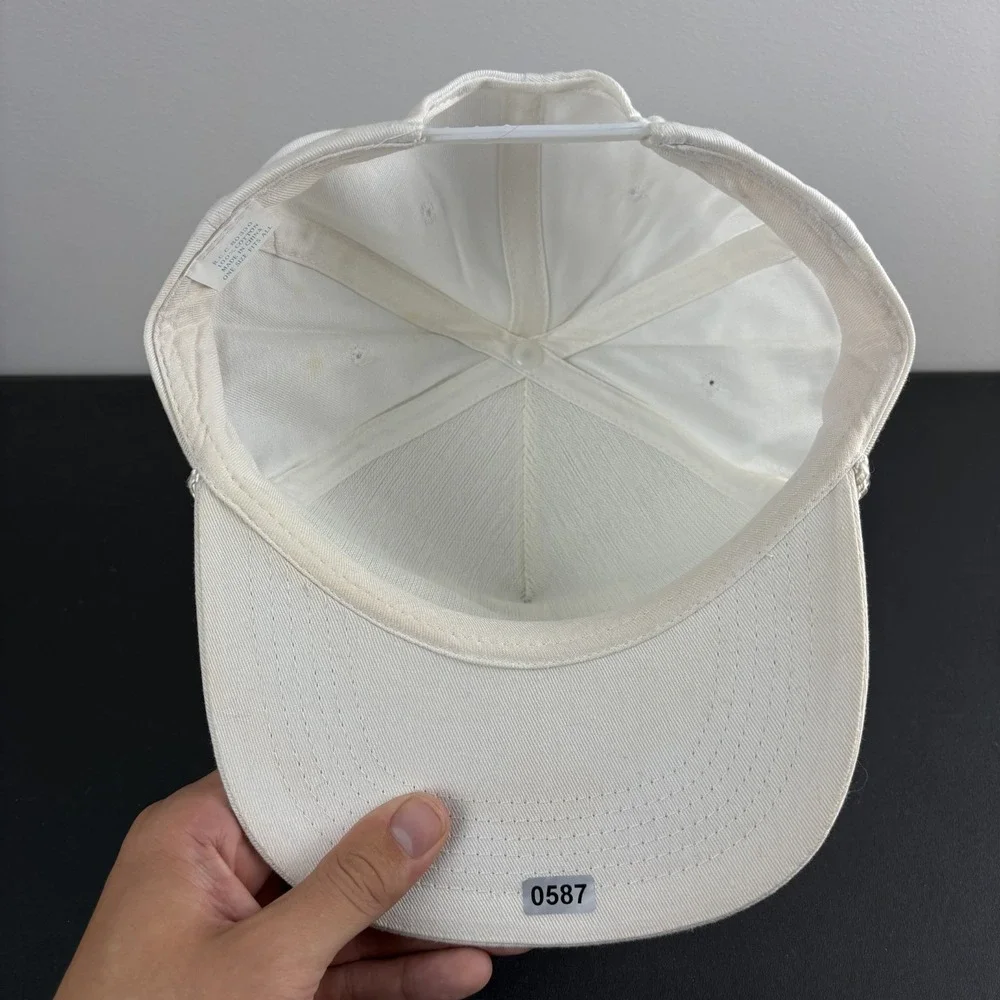 Vintage 80s REA Hybrids Seed Hat White Rope Cap Agriculture Farming Snapback